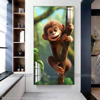 file tranh tre em mam non dong vat ngo nghinh 541