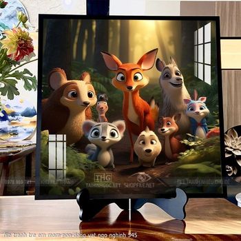 file tranh tre em mam non dong vat ngo nghinh 545