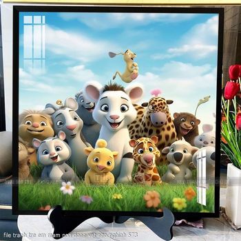 file tranh tre em mam non dong vat ngo nghinh 573