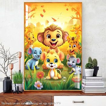 file tranh tre em mam non dong vat ngo nghinh 576