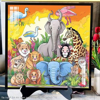 file tranh tre em mam non dong vat ngo nghinh 741