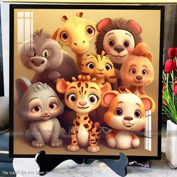 file tranh tre em mam non dong vat ngo nghinh 742