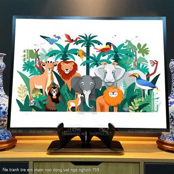 file tranh tre em mam non dong vat ngo nghinh 759