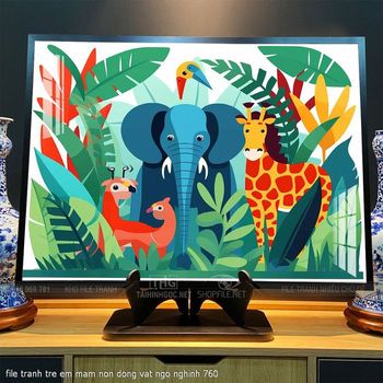 file tranh tre em mam non dong vat ngo nghinh 760