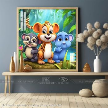 file tranh tre em mam non dong vat ngo nghinh 802