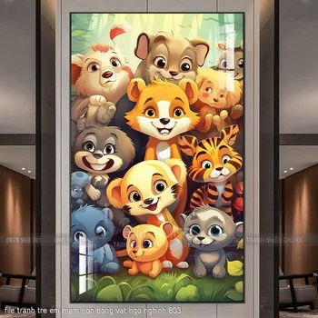 file tranh tre em mam non dong vat ngo nghinh 803