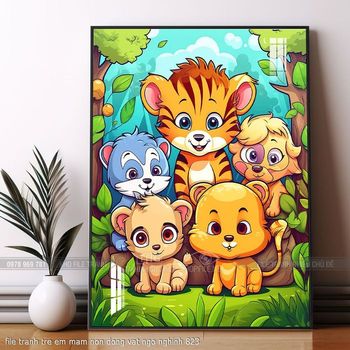 file tranh tre em mam non dong vat ngo nghinh 823