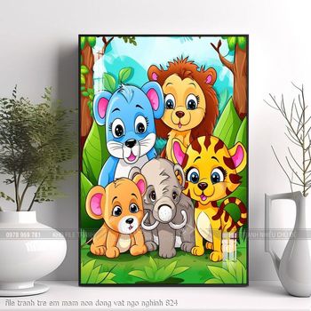 file tranh tre em mam non dong vat ngo nghinh 824