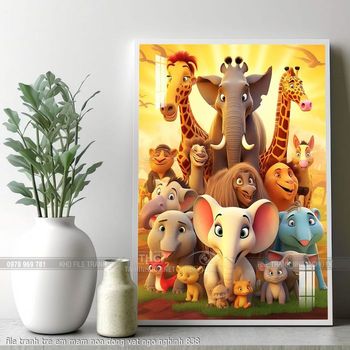file tranh tre em mam non dong vat ngo nghinh 838