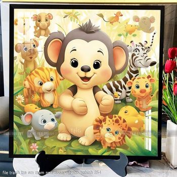 file tranh tre em mam non dong vat ngo nghinh 854