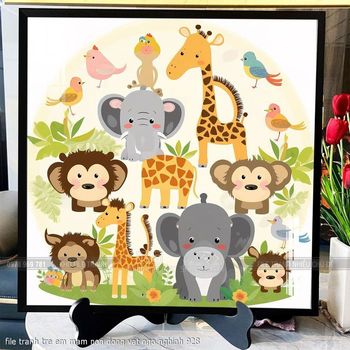 file tranh tre em mam non dong vat ngo nghinh 928