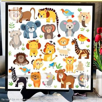 file tranh tre em mam non dong vat ngo nghinh 929