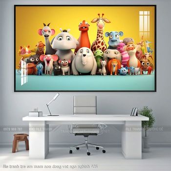 file tranh tre em mam non dong vat ngo nghinh 935