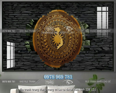 file tranh trong dong trang tri be ca decal dan kinh 12d 121