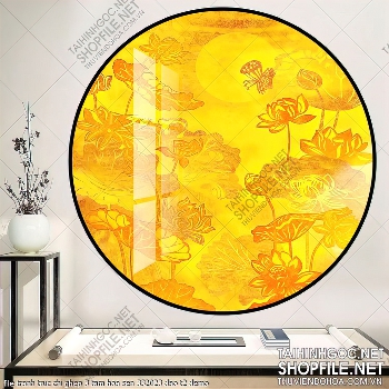 file tranh truc chi ghep 3 tam hoa sen 332023 dao t2