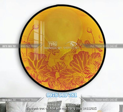 file tranh truc chi hoa sen mat trang tron 14112025