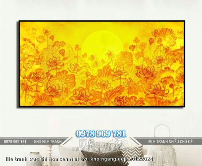 file tranh truc chi hoa sen mat troi kho ngang dep 20122024