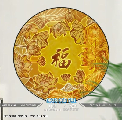 file tranh truc chi tron hoa sen