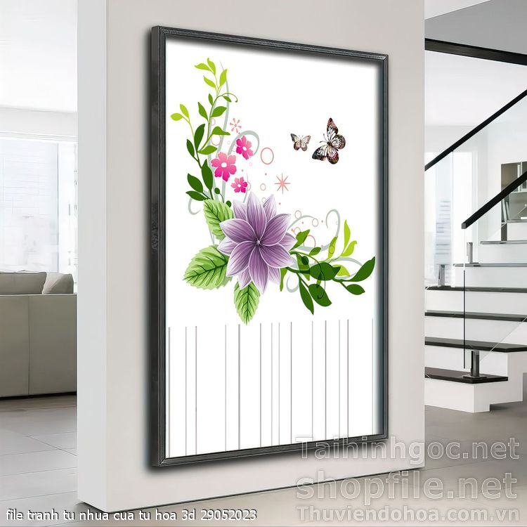 file tranh tu nhua cua tu hoa 3d 29052023