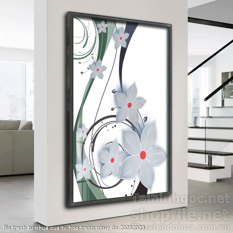 file tranh tu nhua cua tu hoa trang nhuy do 20052023