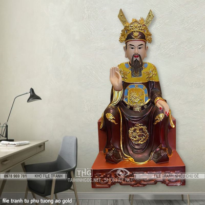 file tranh tu phu tuong ao gold