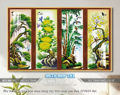 file tranh tu quy bon mua tung cuc truc mai son dau 372024 dat