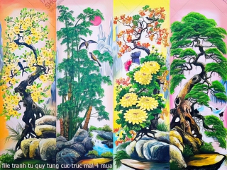 file tranh tu quy tung cuc truc mai 4 mua