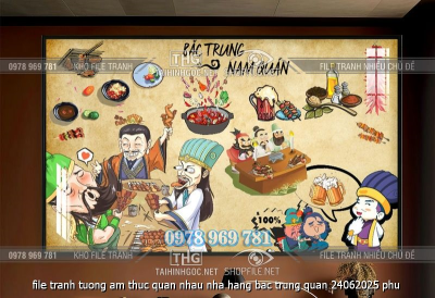file tranh tuong am thuc quan nhau nha hang bac trung quan 24062025 phu