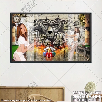 tranh billiard snooker bi a bi-a file tranh tuong bida co gai sexy 220320213 hieu