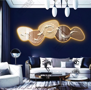 file tranh dien led neon lam song tuong ca chep decor 04012023 hieu