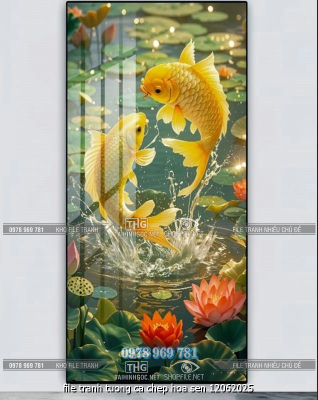 file tranh tuong ca chep hoa sen 12062025