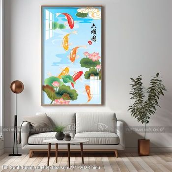 file tranh tuong ca chep hoa sen 27122023 hieu