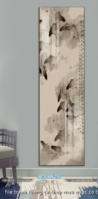 file tranh tuong ca chep mau nuoc co trang 04012025 vy