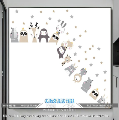 file tranh tuong cau thang tre em hoat tiet hoat hinh cartoon 3182024 ho