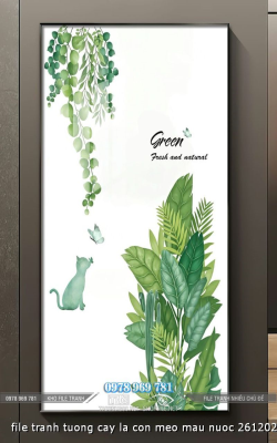 file tranh tuong cay la con meo mau nuoc 2612024 ho