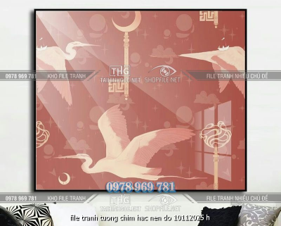 file tranh tuong chim hac nen do 10112025 h