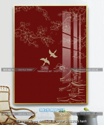 file tranh tuong chim hoa la vector 31122025 hanh