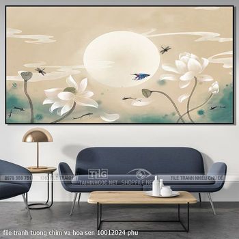 file tranh tuong chim va hoa sen 10012024 phu