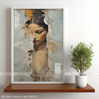 file tranh tuong co gai 40x60 h