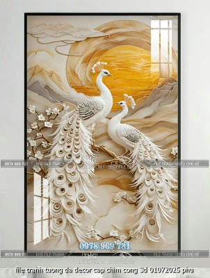 file tranh tuong da decor cap chim cong 3d 01072025 phu
