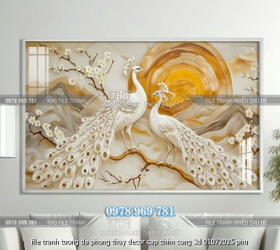 file tranh tuong da phong thuy decor cap chim cong 3d 01072025 phu