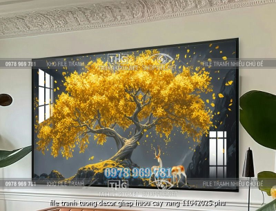 file tranh tuong decor ghep huou cay vang 11042025 phu