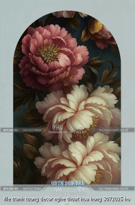file tranh tuong decor nghe thuat hoa hong 3072025 ho