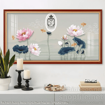 file tranh tuong decor nghe thuat hoa sen 17052023 phu
