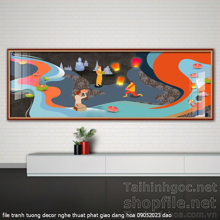 file tranh tuong decor nghe thuat phat giao dang hoa 09052023 dao