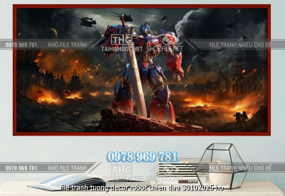 file tranh tuong decor robot chien dau 30102025 ho