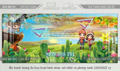file tranh tuong do hoa hoat hinh nhan vat chibi va phong canh 22042025 vy