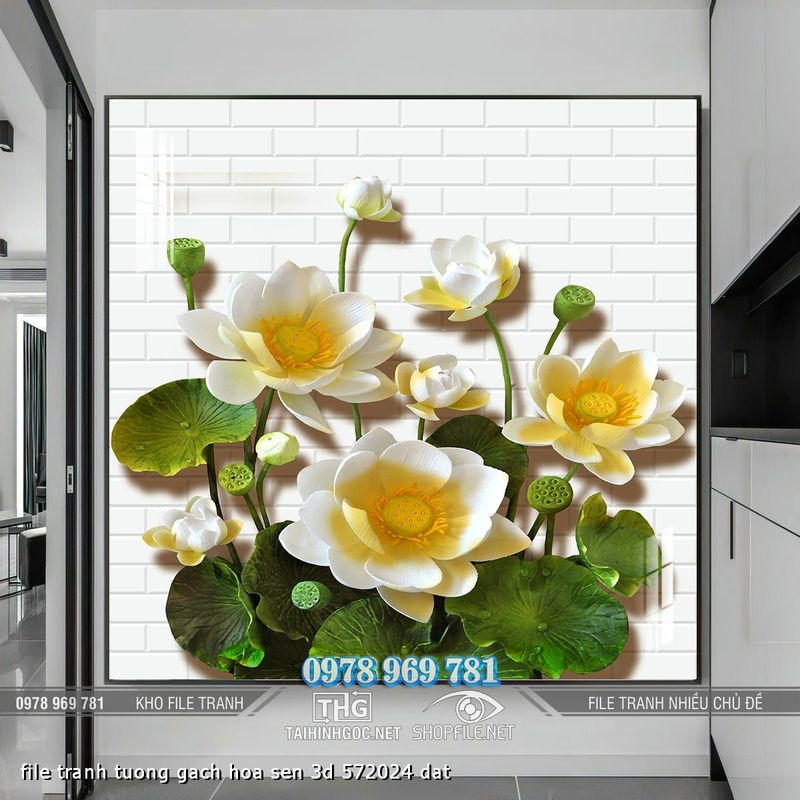 file tranh tuong gach hoa sen 3d 572024 dat