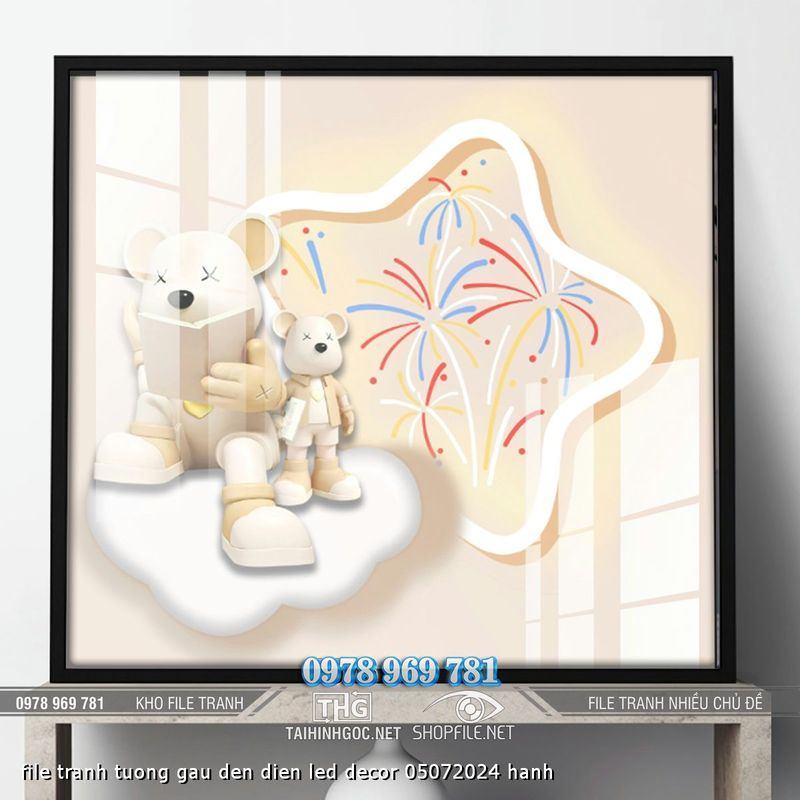 file tranh tuong gau den dien led decor 05072024 hanh