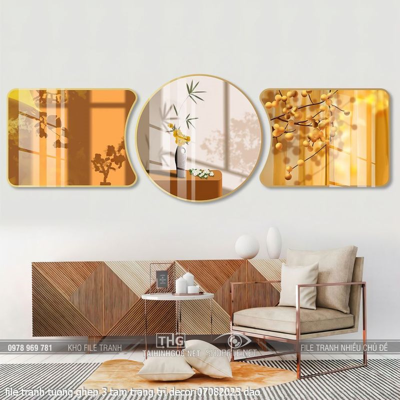file tranh tuong ghep 3 tam trang tri decor 07082023 dao